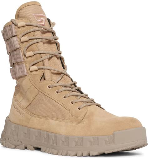 versace combat boots mens|versace greca rhegis boots.